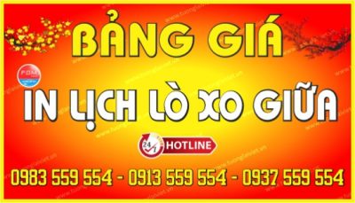 Bảng giá in lịch lò xo giữa 2027