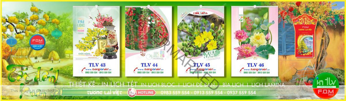 In Lịch Lò Xo 7 Tờ