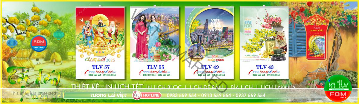 In Lịch Treo Tường 7 Tờ