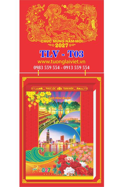Lịch Bloc siêu cực đại Bìa Treo Sơn Mài