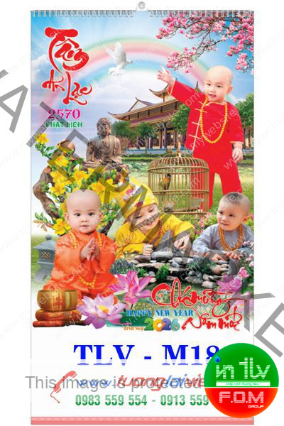 Lịch Treo Trường 7 Tờ Chú Tiểu