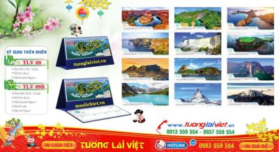 Mẫu Lịch Để Bàn Kỳ Quan Thiên Nhiên